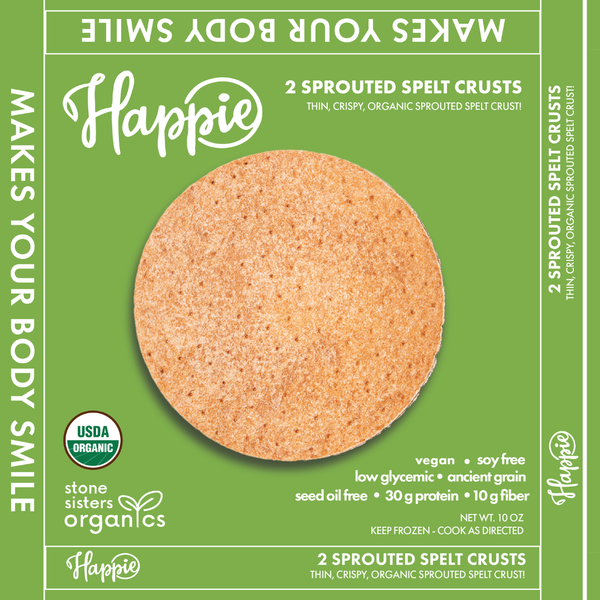 LOCAL PICKUP Happie Organic Sprouted Spelt Plain Crust Packs (2), Case of 6